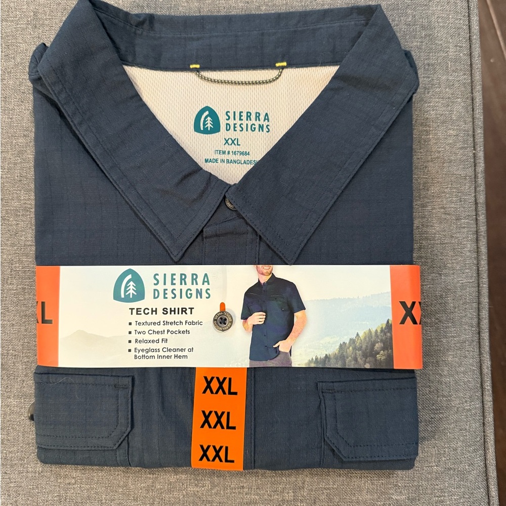 Sierra Designs Tech Shirt XXL - Navy Blue, NWT